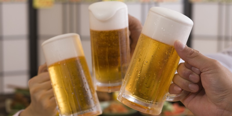 Stock photo of beers and cheers